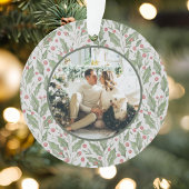 Elegant Just Married Newlywed Photo Christmas Ornament