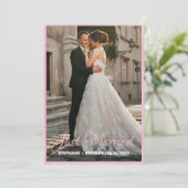 Elegant Just Married Wedding Foto Ankündigung (Stehend Vorderseite)