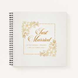 Elegant Just Married Wedding | Gästebuch Notizblock