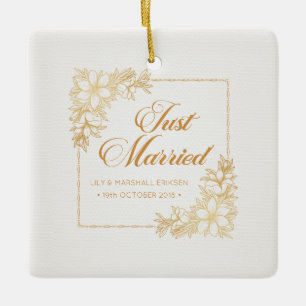 Elegant Just Married Wedding   KERAMIK Keramikornament
