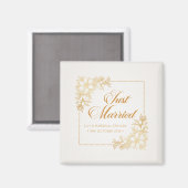 Elegant Just Married Wedding | KÜHLSCHRANKMAGNET (Vorderseite/Rückseite)