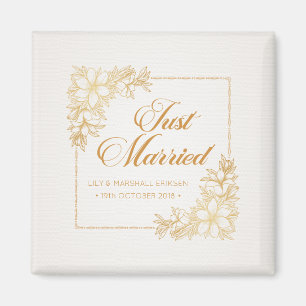 Elegant Just Married Wedding   KÜHLSCHRANKMAGNET
