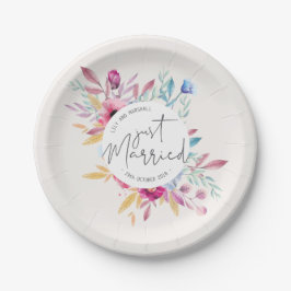 Elegant Just Married Wedding | Papierplatte Pappteller