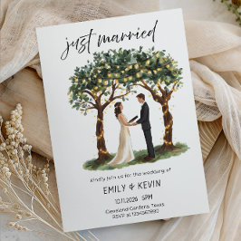 Elegant Just Married Wedding Party-Modern Romantic Einladung