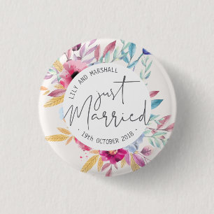 Elegant Just Married Wedding   Schaltfläche Butto Button