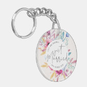 Elegant Just Married Wedding | Schlüsselanhänger (Vorderseite links)