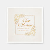 Elegant Just Married Wedding | Serviette (Vorderseite)