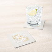 Elegant Just Married Wedding | Untersetzer Papier (Vor Ort)