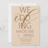 ELEGANT-Kaffee-Latte Hochzeit Einladung (Vorderseite)