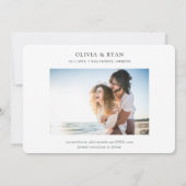 Elegant Kalymnos Griechenland Hochzeit Rettet das Einladung (Rückseite)