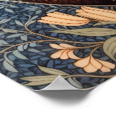 Elegant Kangaroo William Morris Inspired  Poster (Ecke)
