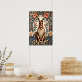 Elegant Kangaroo William Morris Inspired  Poster (Küche)