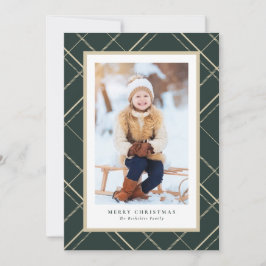 Elegant kariert ein Foto Grün Weihnachten