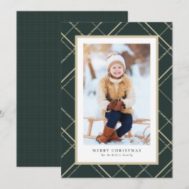 Elegant kariert ein Foto Grün Weihnachten