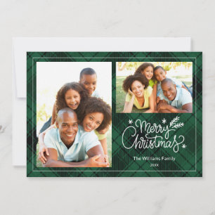 Elegant Kariert Frohe Weihnachten Einladung