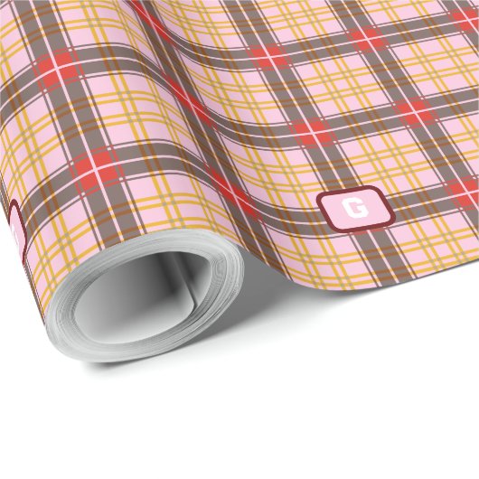 Elegant Kariert Geschenkpapier (Rolleneckpunkt)