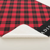 Elegant Kariert | Personalisiert Sherpa Blanket Sherpadecke (3/4)