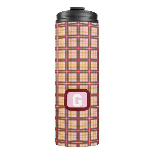 Elegant Kariert Thermosbecher (Vorderseite)