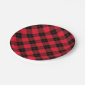 Elegant Kariert | Urlaub Pappteller (Schrägansicht)