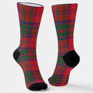 Elegant Karo Rustikal Rot Grün Tartan Socken
