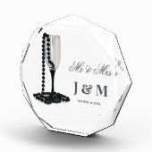 Elegant Keepsake Newlyweds Gift Bride Groom  Fotoblock (Rechts)