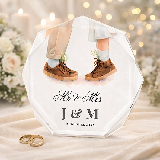 Elegant Keepsake Newlyweds Gift Bride Groom Fotoblock