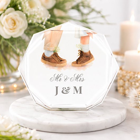 Elegant Keepsake Newlyweds Gift Bride Groom  Fotoblock