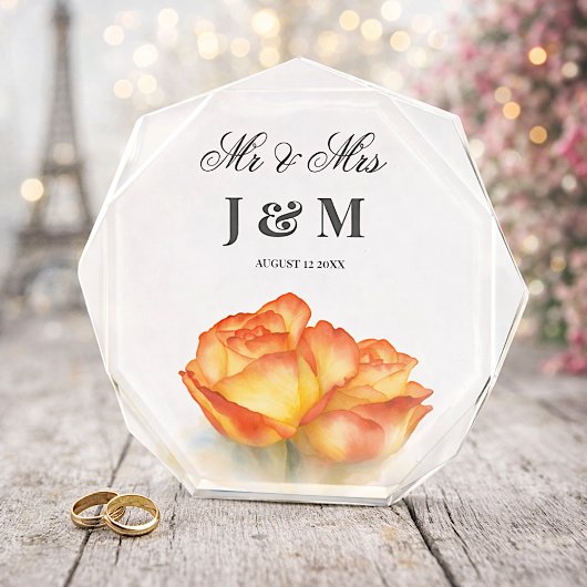 Elegant Keepsake Newlyweds Gift Bride Groom  Fotoblock