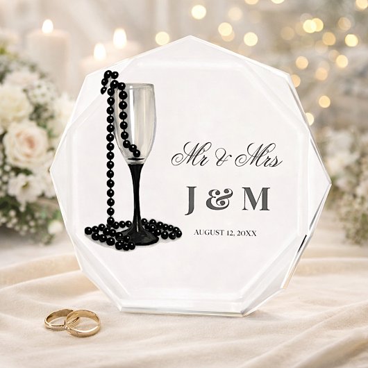 Elegant Keepsake Newlyweds Gift Bride Groom  Fotoblock