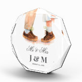 Elegant Keepsake Newlyweds Gift Bride Groom Fotoblock (Rechts)