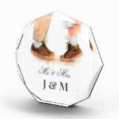 Elegant Keepsake Newlyweds Gift Bride Groom  Fotoblock (Rechts)