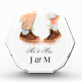 Elegant Keepsake Newlyweds Gift Bride Groom  Fotoblock (Vorderseite)
