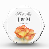 Elegant Keepsake Newlyweds Gift Bride Groom  Fotoblock (Vorderseite)