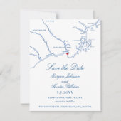 Elegant Kennebunkport Maine Wedding Save The Date (Vorderseite)