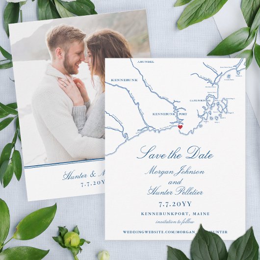 Elegant Kennebunkport Maine Wedding Save The Date