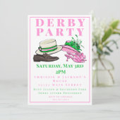 Elegant Kentucky Derby Party Hat & Heels Soiree Einladung (Stehend Vorderseite)
