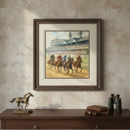 Elegant Kentucky Derby Watercolor Puzzle