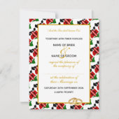 Elegant KENYA FLAG mit Gold Script WEDING Einladung (Vorderseite)