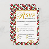 Elegant KENYA Wedding RSVP Response Card (Vorne/Hinten)