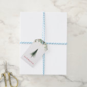 Elegant, Kiefernbäume, Confetti Geschenkanhänger (Mit Garn)