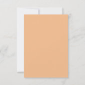 Elegant Kindly Reply Peach Wedding Meal Choice RSVP Karte (Rückseite)