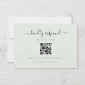 Elegant Kindly Respond QR Code RSVP Karte (Vorderseite)