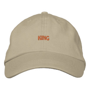 Elegant King Embroidery Khaki Cap - Komfortabler H Bestickte Baseballkappe