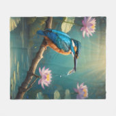Elegant Kingfisher Bird Fleecedecke (Vorderseite (Horizontal))