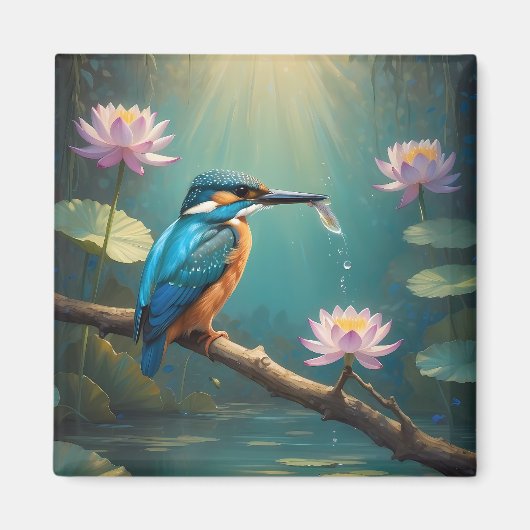Elegant Kingfisher Bird Magnet (Vorne)