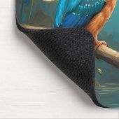 Elegant Kingfisher Bird Mousepad (Ecke)