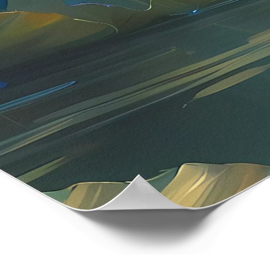 Elegant Kingfisher Bird Poster (Ecke)