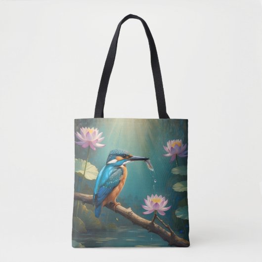 Elegant Kingfisher Bird Tasche (Vorderseite)