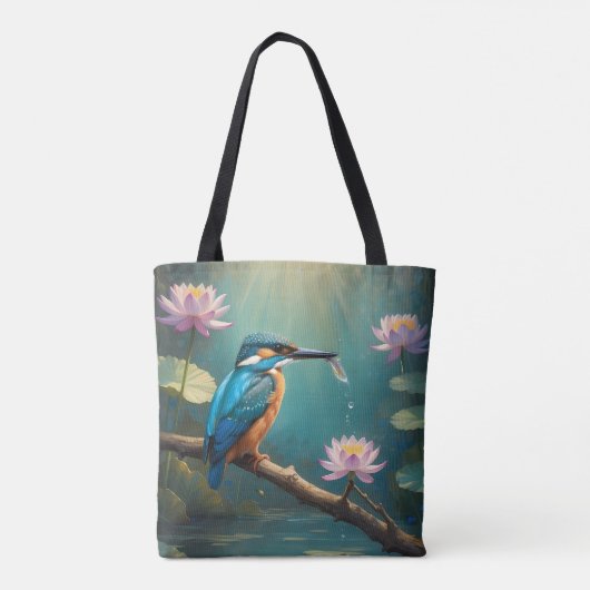 Elegant Kingfisher Bird Tasche (Rückseite)