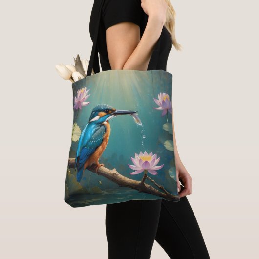 Elegant Kingfisher Bird Tasche (Von Nahem)